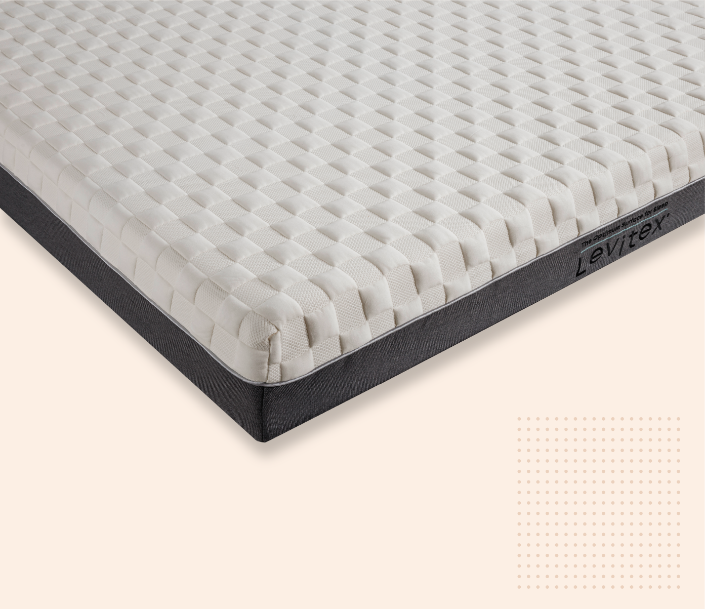 close-up of a levitex foam mattress