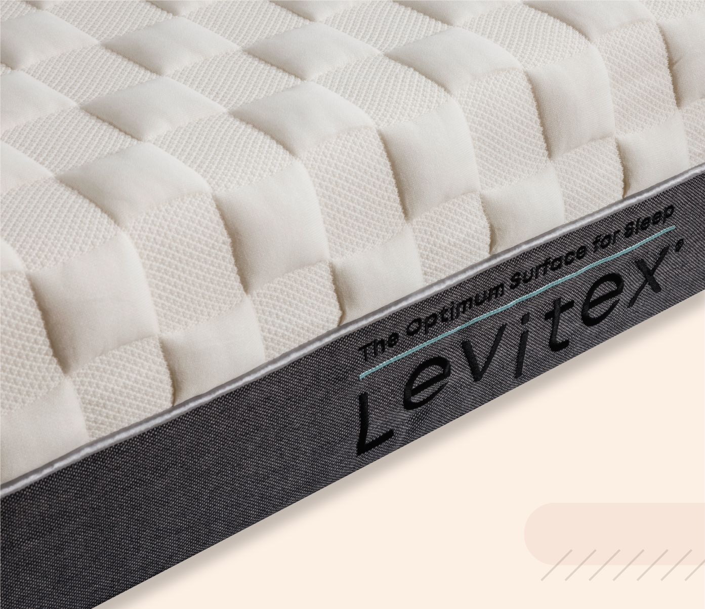 close-up of a levitex foam mattress