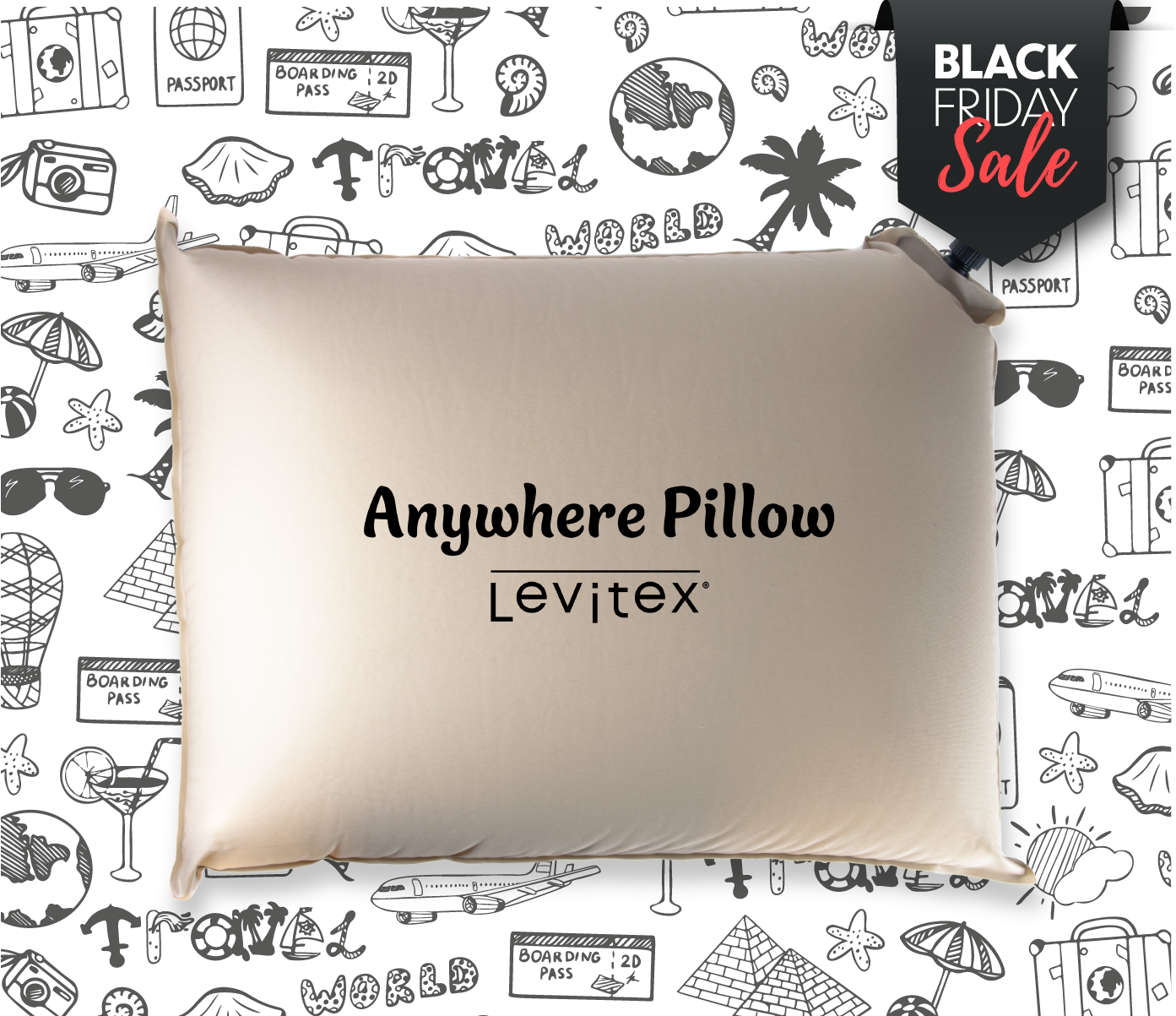 Anywhere: Compressible Levitex Travel Pillow
