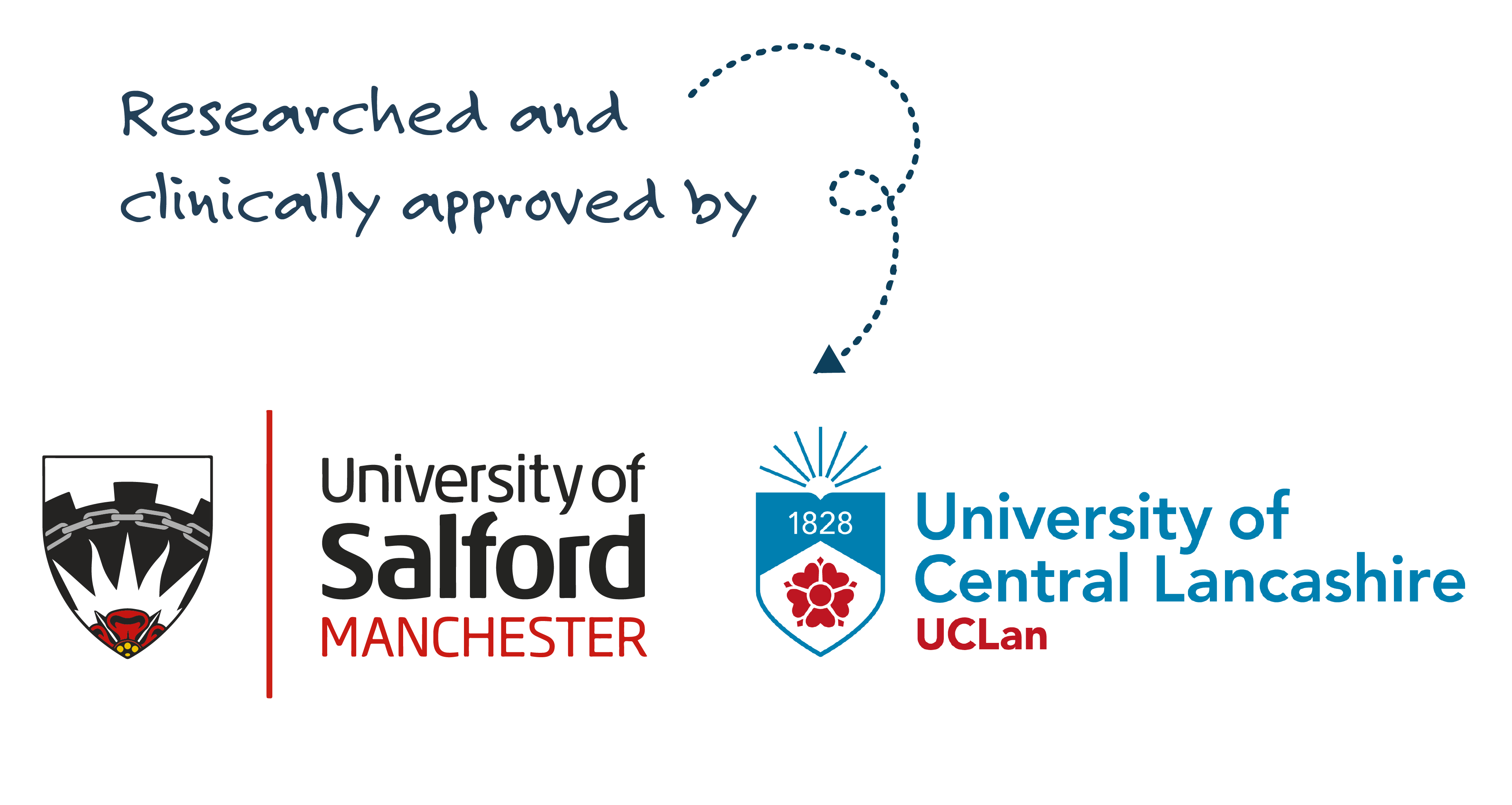 the logos of University of Salford and University of Central Lancashire